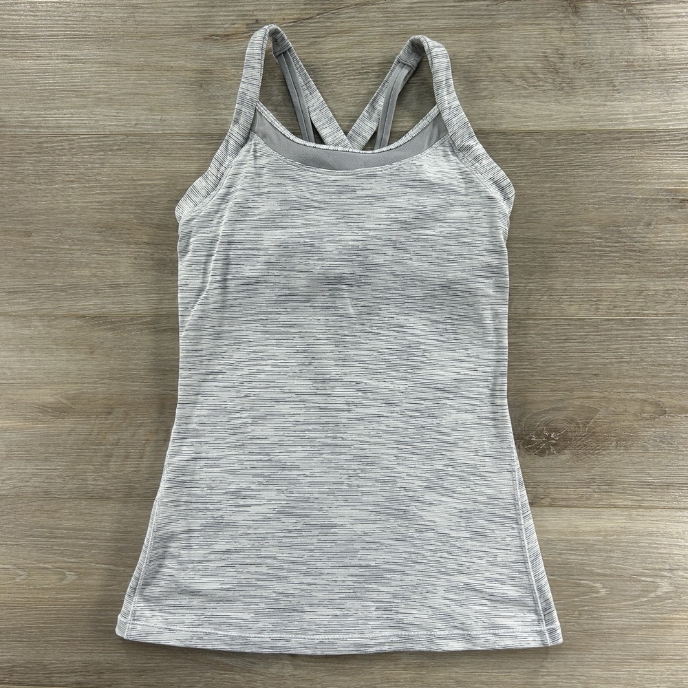 Lululemon Size 4 Rally Your Heart Tank Wee Are From Space Gray Heathered No Pads